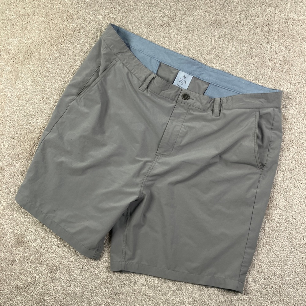 Free Fly Mens 40 Shorts Gray Performance Stretch Lightweight Outdoor Hiking